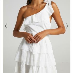 White one shoulder dress